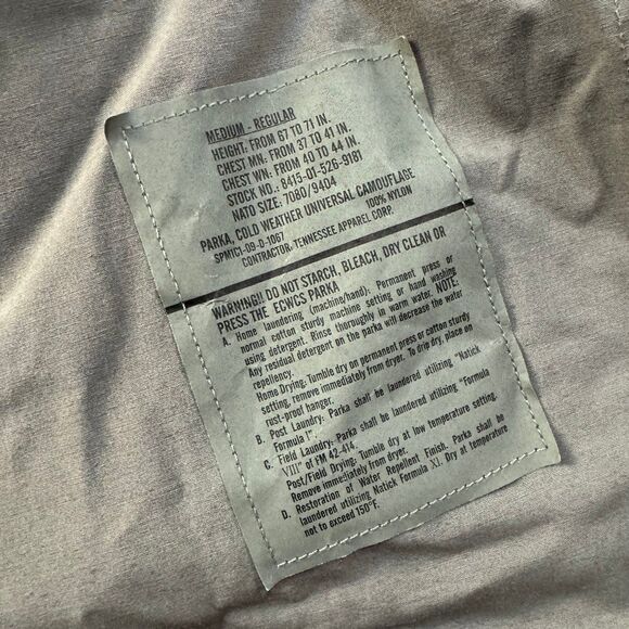 NWT Genuine USGI ECWCS Cold Weather Gore Tex Universal Parka Size M Mens Camo - Picture 4 of 10